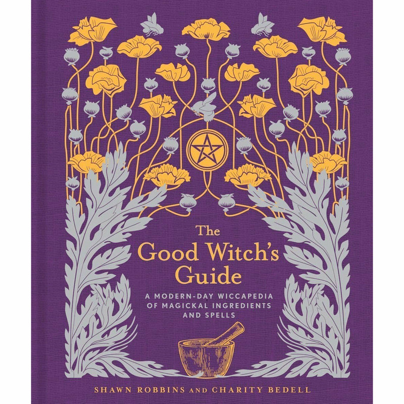 Sterling hardcover set of "The Good Witch's Guide" and "Wiccapedia" books by Shawn Robbins, Charity Bedell, and Leanna Greenaway.