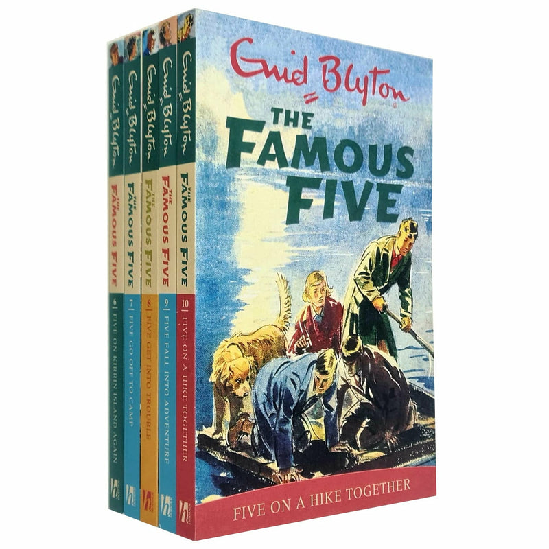 Enid Blyton Famous Five Series 6-10 Collection 5 Books Set (Five On Kirrin Island Again, Five Go Off To Camp) - The Book Bundle