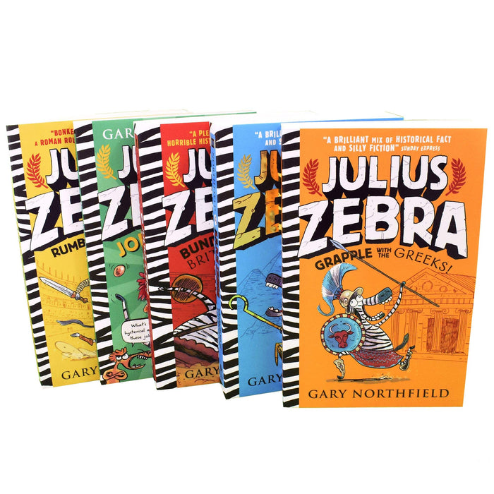 Julius Zebra Series The Toga-Tasic 5 Books Collection Box Set by Gary Northfield (Rumble with the Romans) - The Book Bundle