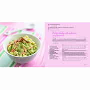 Hardcover copy of "Top 100 Pasta Dishes" by Annabel Karmel, featuring colorful pasta recipes on the cover.