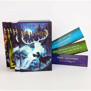 Harry Potter 3-book collection box set by J.K. Rowling, paperback editions from Bloomsbury, featuring colorful cover art.