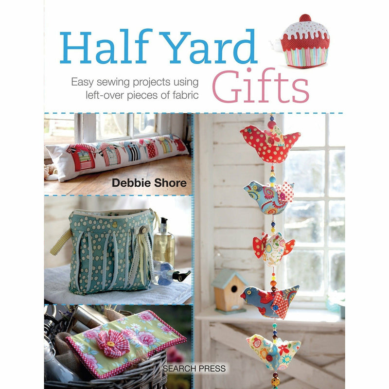 Paperback book by Debbie Shore on easy sewing projects using leftover fabric pieces, featuring step-by-step instructions.