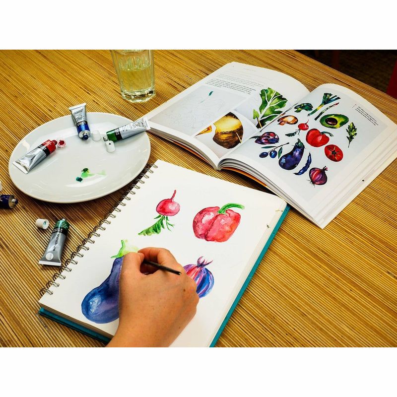 Paperback book titled "If You're Bored with Watercolour Read This" by Veronica Ballart Lilja, published by Ilex Press, resting on a surface.