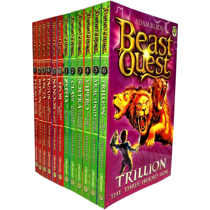 Beast Quest Series 1 & 2 Colletcion 12 Books Pack Gift Set By Adam Blade - The Book Bundle