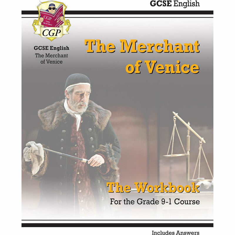 Cgp gcse english shakespeare 3 books collection set - merchant of venice workbook, text guide, the complete play - The Book Bundle