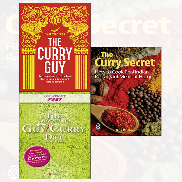Curry guy[hardcover], slow cooker spice-guy curry diet, curry secret 3 books collection set - The Book Bundle