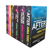 Set of seven Anna Todd books including After, After Ever Happy, and The Landon Series, featuring novel covers and titles.