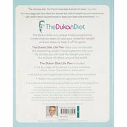Hardcover book titled "The Dukan Diet Life Plan" by Dr. Pierre Dukan, depicting the book cover with text and design elements.