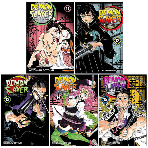 Demon Slayer Kimetsu No Yaiba Vol 11-15 Collection 5 Books Set By Koyoharu Gotouge - The Book Bundle