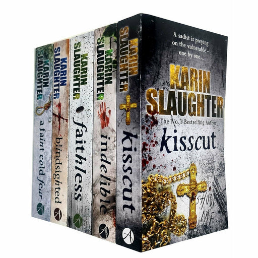 Karin Slaughter Collection 6 Books Set Kisscut, Indelible, Faithless, Blindsighted, A Faint Cold Fear - The Book Bundle