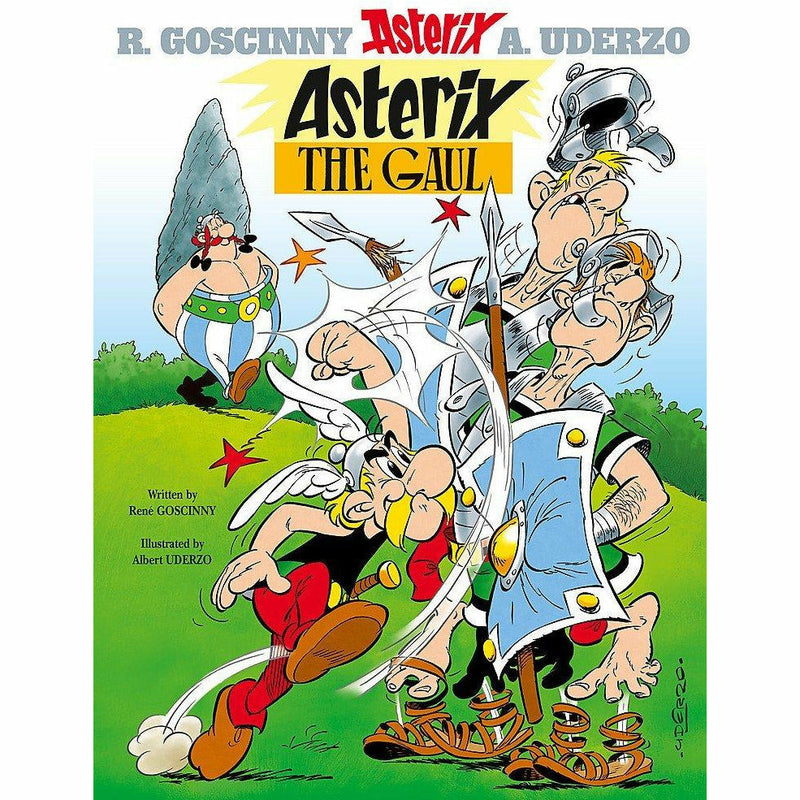 Asterix Series 5 Books Collection Set by René Goscinny and Albert Uderzo, paperback editions, featuring colorful comic covers.