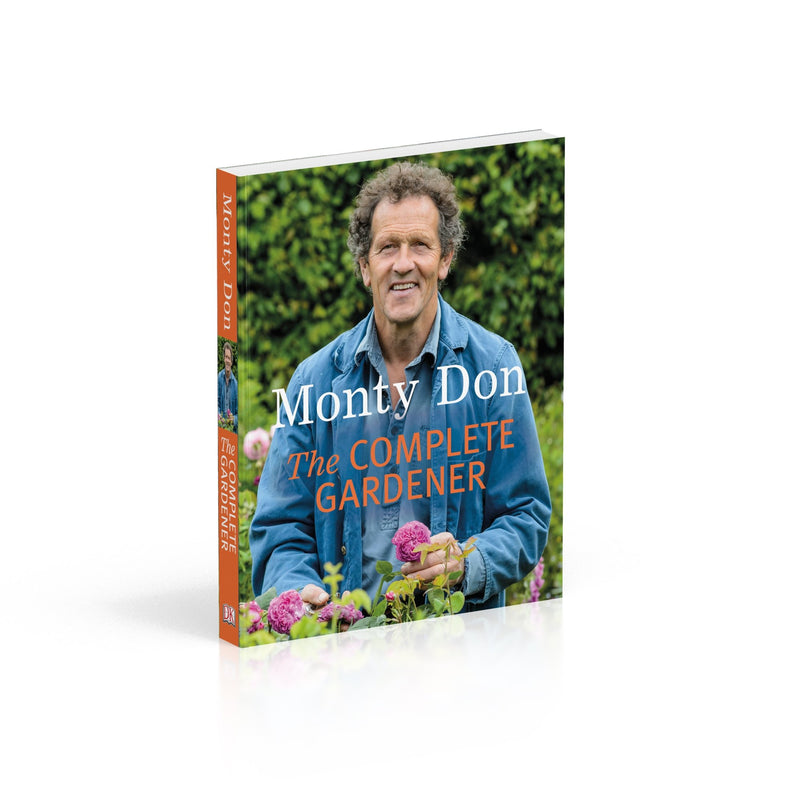 Paperback book titled "The Complete Gardener" by Monty Don, featuring gardening tips and practical advice on the cover.