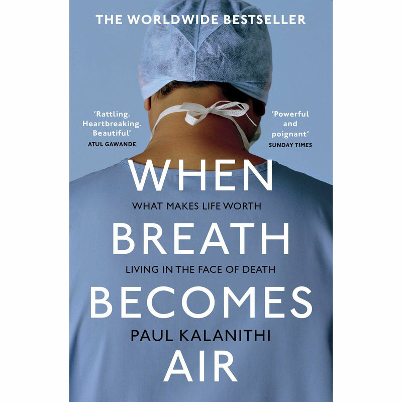 Collection of four non-fiction paperback books including "When Breath Becomes Air" and "Where Does It Hurt" by Max Pemberton and Nick Edwards.