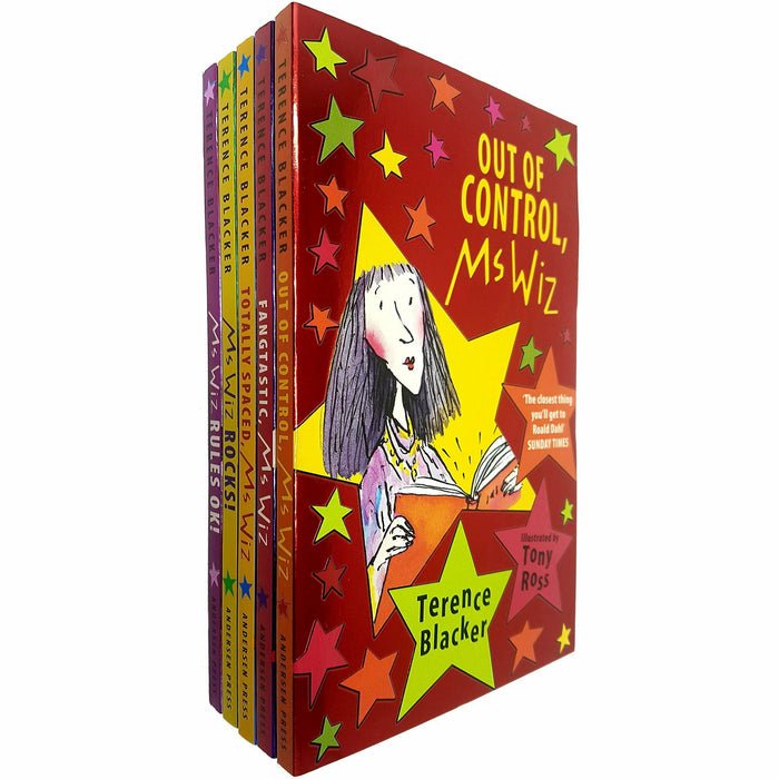 Ms Wiz Series 5 Books Set Collection By Terence Blacker (Out of Control, Fangtastic, Totally Spaced, Ms Wiz Rocks, Ms Wiz RULES OK) - The Book Bundle