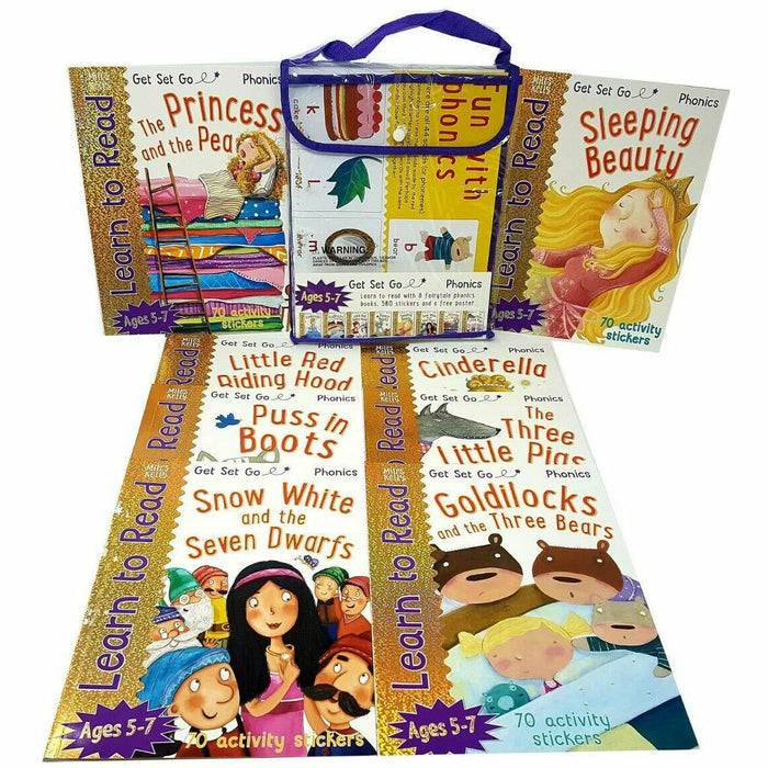 Get Set Go Learn to Read Phonics 8 Books Collection Set with 70 Activity Sticker - The Book Bundle