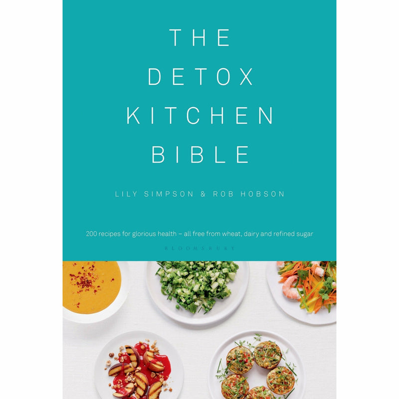 Two books from Kara Rosen's Detox Kitchen Bible collection on juices to boost, cleanse, and heal, shown with colorful book covers.