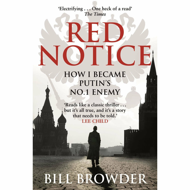Paperback of Red Notice by Bill Browder, a non-fiction book about becoming Putin's top enemy, published by Corgi Books.