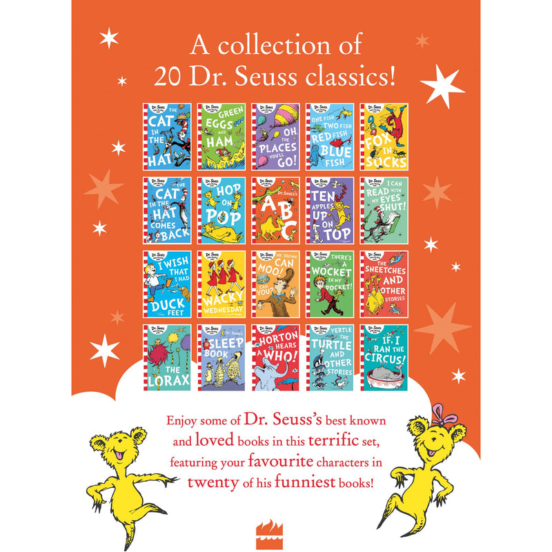 A Classic Case of Dr. Seuss 20 Books Collection Box Set (Cat in the Hat, Fox in Socks) - The Book Bundle