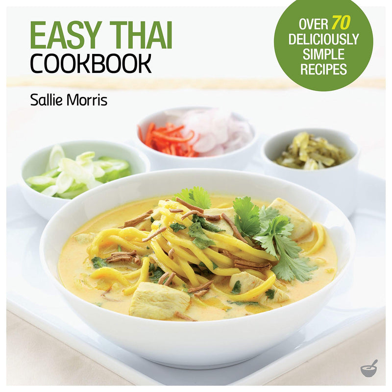 Paperback Thai cookbook by Sallie Morris featuring easy step-by-step Thai recipes.