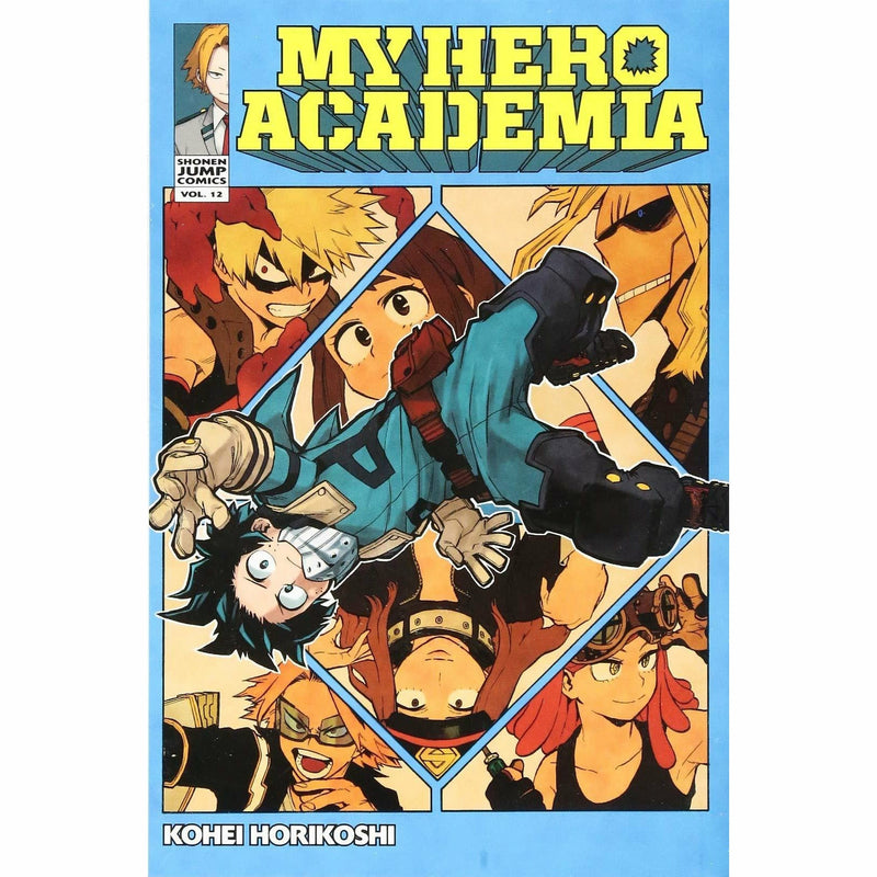 Set of 10 My Hero Academia paperback books by Kouhei Horikoshi, featuring colorful manga covers from the Viz LLC collection.