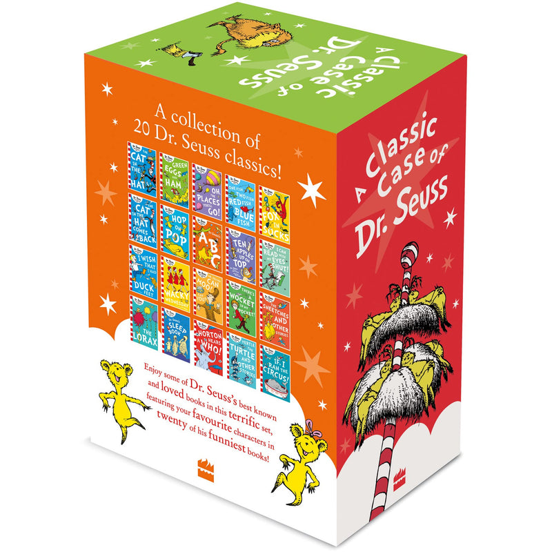 A Classic Case of Dr. Seuss 20 Books Collection Box Set (Cat in the Hat, Fox in Socks) - The Book Bundle