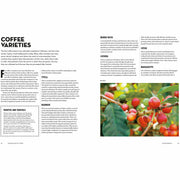 Hardcover of "The World Atlas of Coffee" by James Hoffmann, featuring a coffee-themed cover illustrating coffee beans and brewing methods.