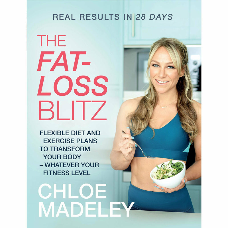 Set of two books by Chloe Madeley and Vogue Williams on fat loss, beauty, style, fitness, and lifestyle, with mixed formats.