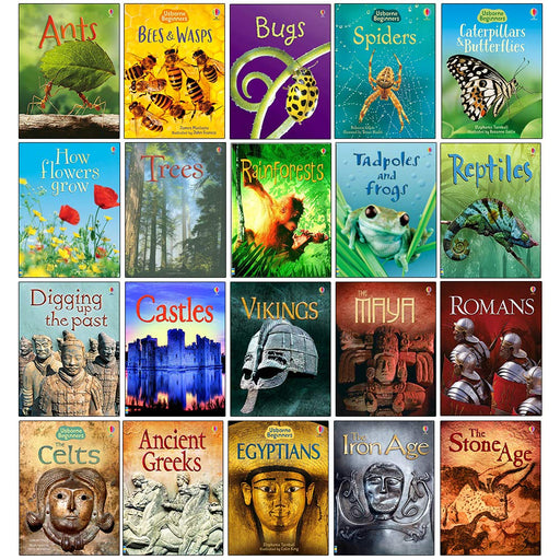 Usborne Beginners History & Nature 20 Books Collection Set - The Book Bundle