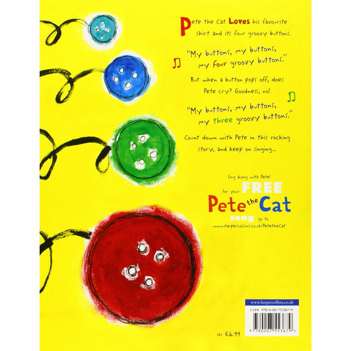 Pete the Cat and his Four Groovy Buttons Paperback NEW - The Book Bundle