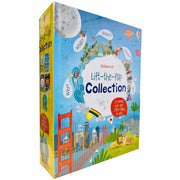 Set of five hardcover Usborne Lift-the-Flap books by Katie Daynes, nonfiction educational books for children with interactive flaps.
