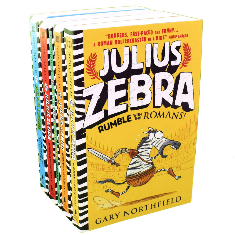 Julius Zebra Series The Toga-Tasic 5 Books Collection Box Set by Gary Northfield (Rumble with the Romans) - The Book Bundle
