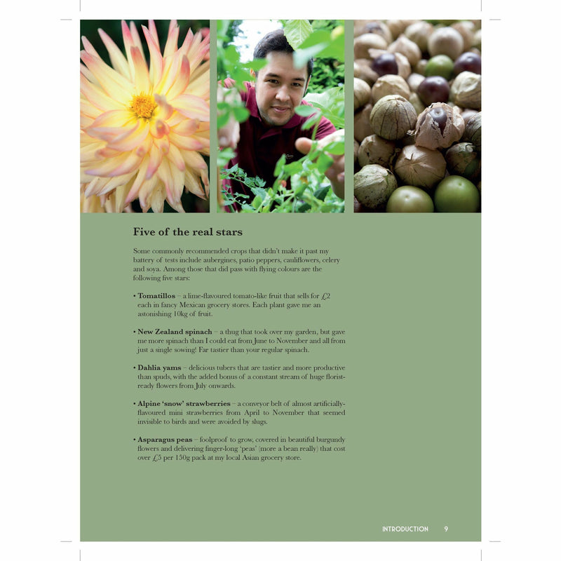 Hardcover of James Wong's Homegrown Revolution book, featuring a colorful cover with garden and plant illustrations.
