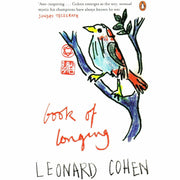Two paperback books from Leonard Cohen's The Flame & Book of Longing collection, featuring cover art by Canongate Books/Penguin.