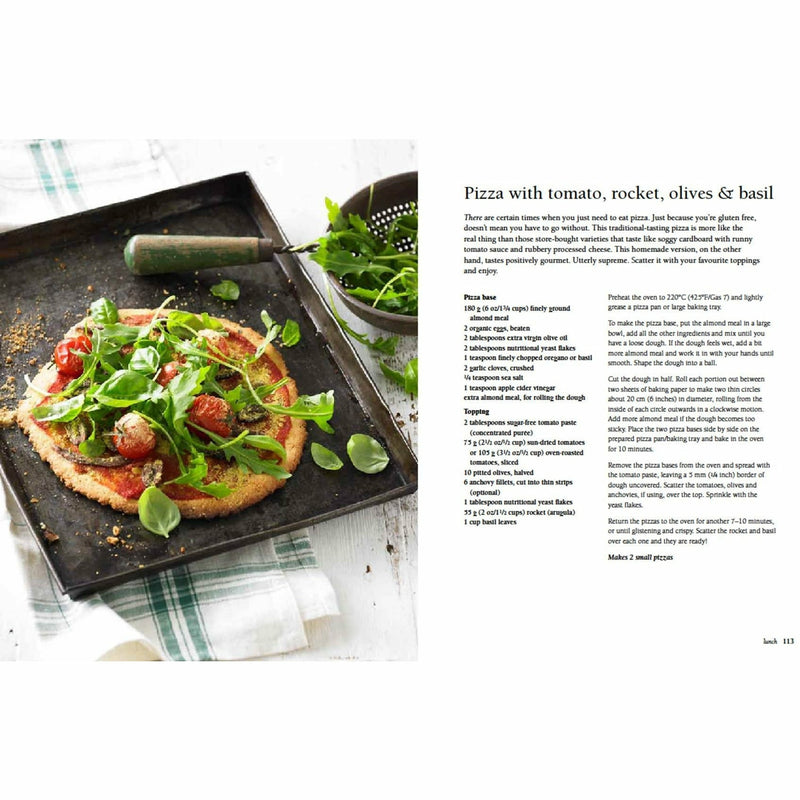 Paperback copy of Supercharged Food by Lee Holmes, featuring colorful cover art and a healthy eating theme.