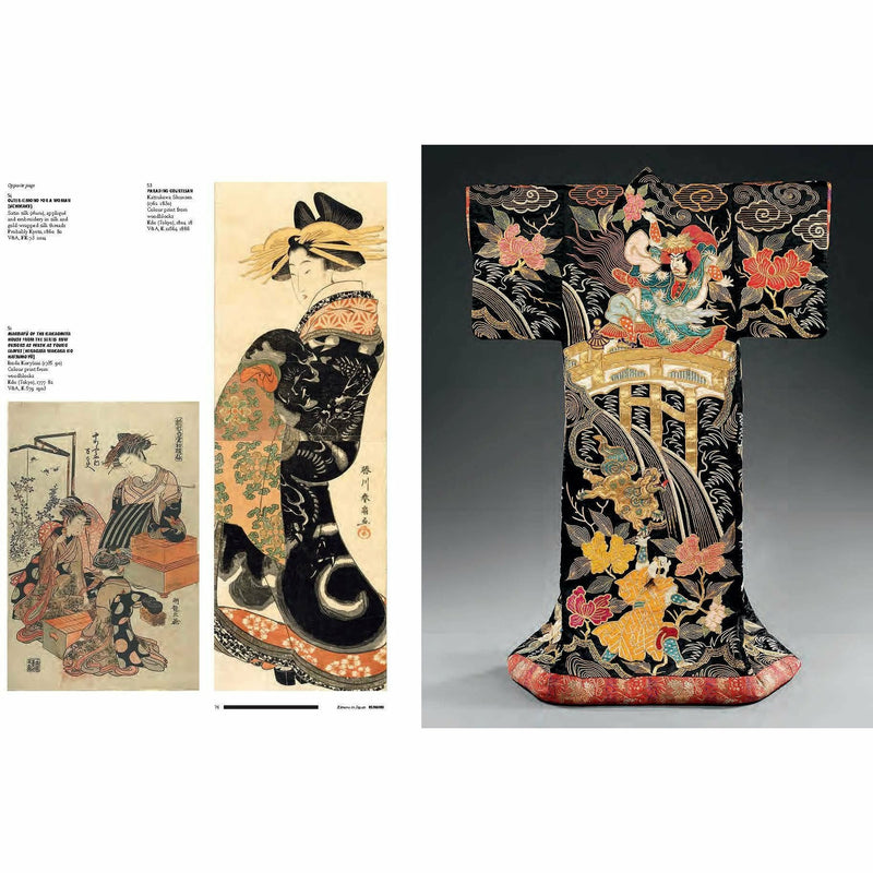 Hardcover book "Kyoto to Catwalk" by Anna Jackson, V & A Publications, featuring a colorful kimono on the cover.