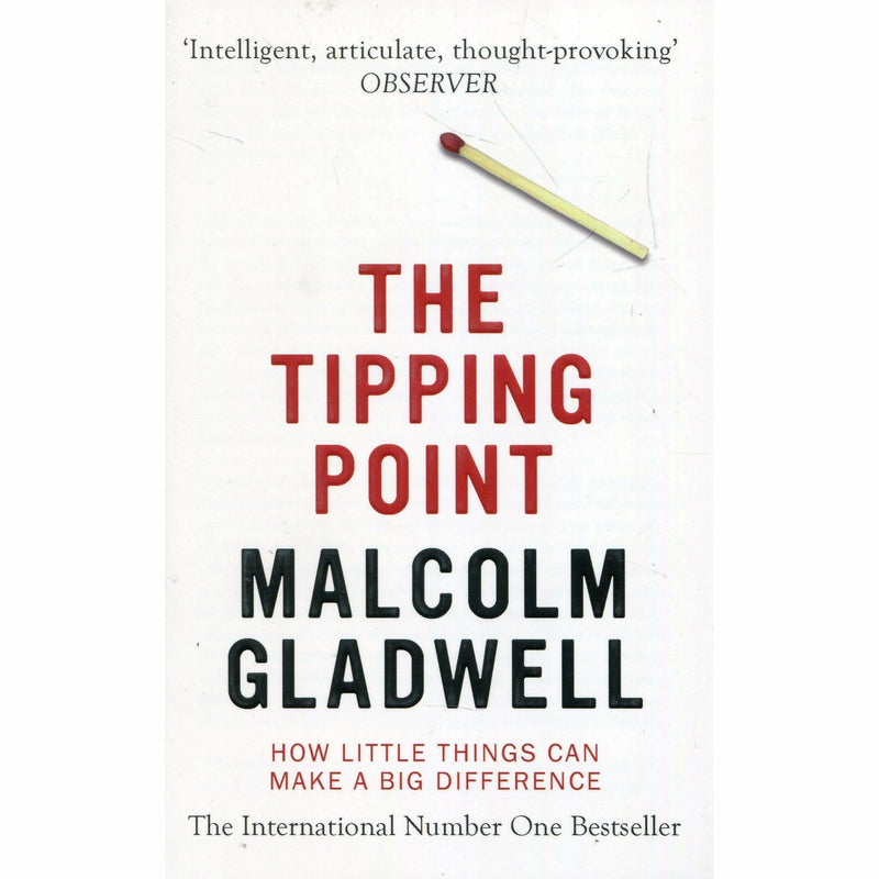 Set of three Malcolm Gladwell non-fiction paperback books including The Tipping Point, Blink, and Outliers by Penguin.