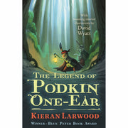 Three paperback books from the Five Realms collection by Kieran Larwood, published by Faber & Faber, displayed together.
