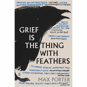 Faber & Faber paperback collection of Max Porter's "Grief Is the Thing With Feathers" and "Lanny" books, featuring book covers.