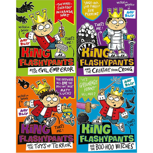 King Flashypants Collection 4 Books Set By Andy Riley - The Book Bundle