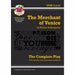 Cgp gcse english shakespeare 3 books collection set - merchant of venice workbook, text guide, the complete play - The Book Bundle