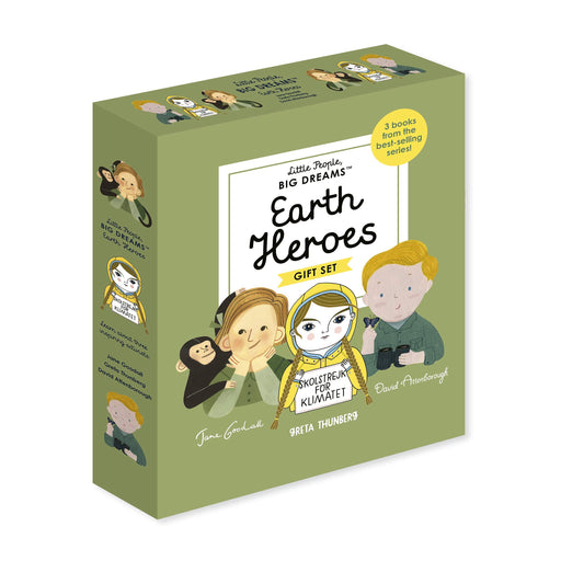 Little People, Big Dreams Earth Heroes Series 3 Books Gift Box Set (Jane Goodall, Greta Thunberg and David Attenborough) - The Book Bundle