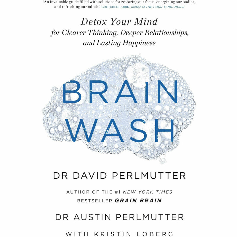 Brain Wash: Detox Your Mind for Clearer Thinking By David Perlmutter & No Grain, Smarter Brain Body Diet Cookbook By Iota 2 Books Collection Set - The Book Bundle