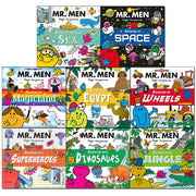 Set of eight Mr Men and Little Miss board books by Roger Hargreaves, featuring colorful character illustrations from the Egmont collection.
