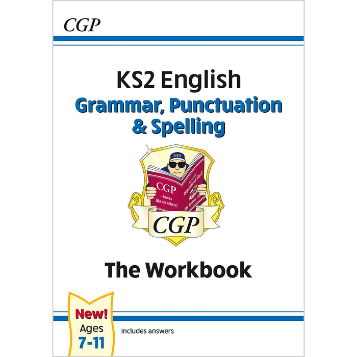CGP New KS2 English SATS Question Book Ages 10-11, Stretch, Grammar Punctuation and Spelling Workbook Ages 7-11 Collection 4 Books Set - The Book Bundle
