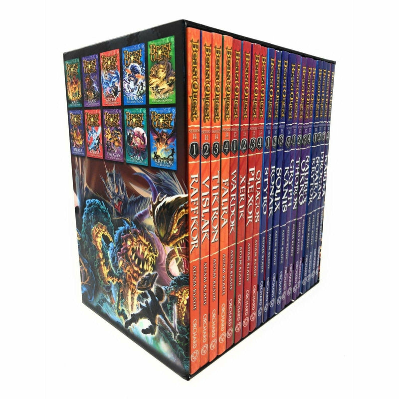 Orchard Beast Quest: Heroes and Battles 20-book collection by Adam Blade, featuring paperback adventure stories for ages 7–9.