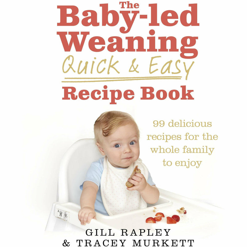 Set of three hardcover baby-led weaning and cookbook books by Gill Rapley, featuring quick and easy recipes for infants.