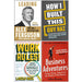 Leading, How I Built This[Hardcover], Work Rules, Business Adventures 4 Books Collection Set - The Book Bundle