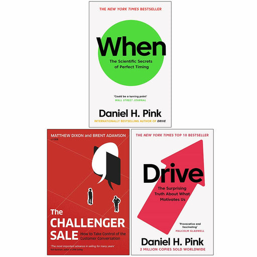 When , The Challenger Sale, Drive 3 Books Collection Set By Daniel H. Pink - The Book Bundle