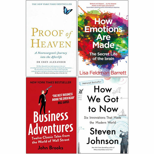 Proof of Heaven, How Emotions are Made, Business Adventures, How We Got to Now 4 Books Collection Set By Eben Alexander - The Book Bundle