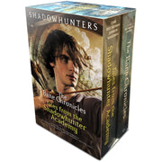 Two paperback books from Cassandra Clare's The Bane Chronicles and Shadowhunter Academy collection, featuring fantasy fiction covers.
